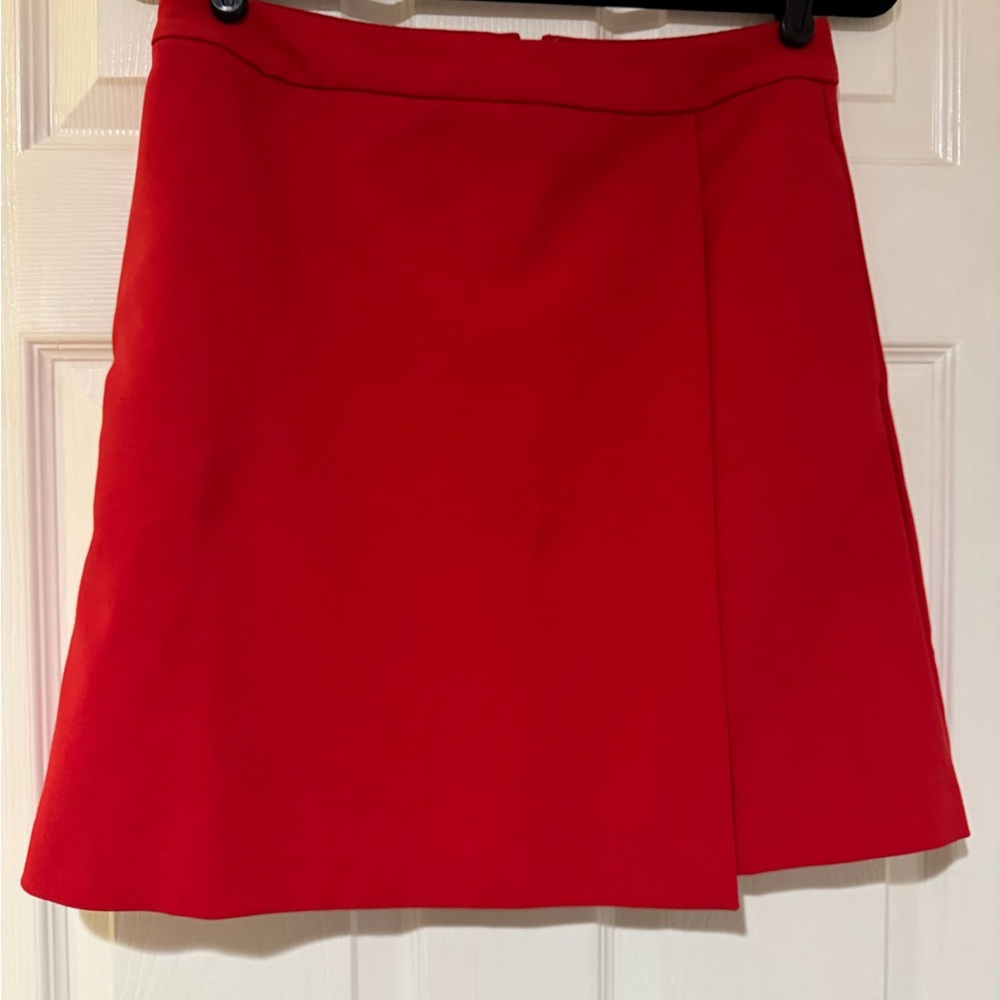 Halogen Vibrant Red Mini Skirt